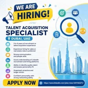 Talent Acquisition Specialist Required in Dubai