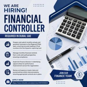 Financial Controller Required in Dubai