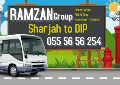 Sharjah to DIP & Motor City, JABEL ALI, JVC, IMPZ