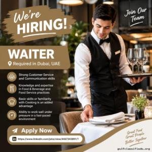 WAITER Required in Dubai
