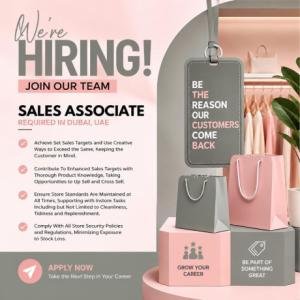 Sales Associate Required in Dubai