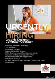 Graphics designer/ computer operator