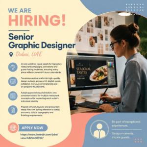 Senior Graphic Designer Required in Dubai