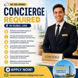 Concierge Required in Dubai