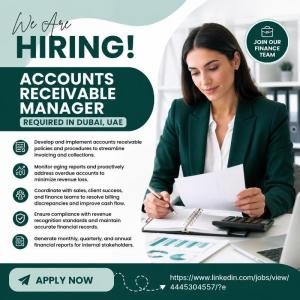 Accounts Receivable Manager Required in Dubai