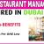Restaurant Manager Required in Dubai