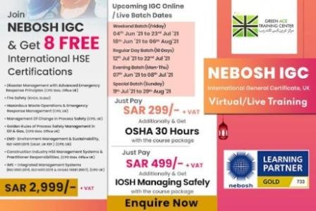 Green World Group the Best Choice for Nebosh Course in KSA
