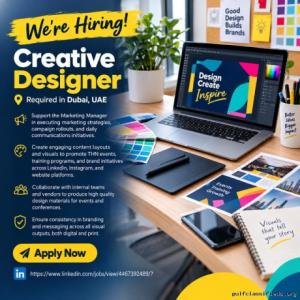 Creative Designer Required in Dubai