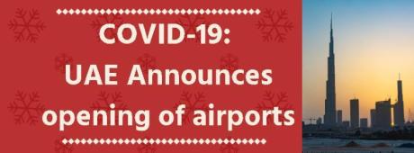 COVID-19: UAE announces opening of airports