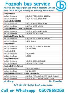 DIRECT !!!! NO TRANSFER !!!! FAZAAH BUSES Passenger transport off