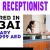 Receptionist Required in Dubai