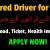Required Vehicle Driver for Hotel