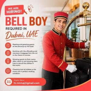 Bell Boy Required in Dubai