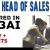 Head of Sales Required in Dubai