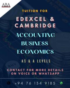 Tuition for Edexcel and Cambridge Business