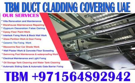 Duct Cladding covering contractor Ajman Dubai Sharjah Abudhabi