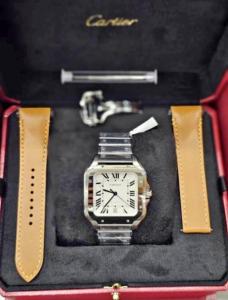 Cartier santos white dial