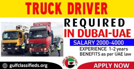 TRUCK DRIVER REQUIRED IN DUBAI