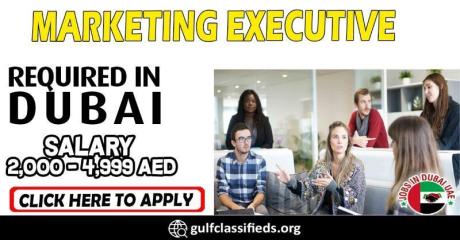 MARKETING EXECUTIVE REQUIRE IN DUBAI
