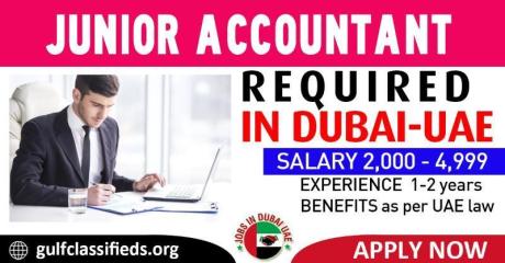 JUNIOR ACCOUNTANT REQUIRED IN DUBAI