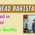 Head Barista Required in Dubai