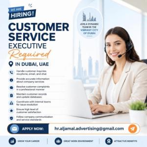 Customer Service Executive Required in Dubai