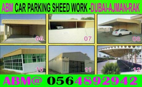 Modern Car Parking Shade Fixing in Dubai Ajman Sharjah