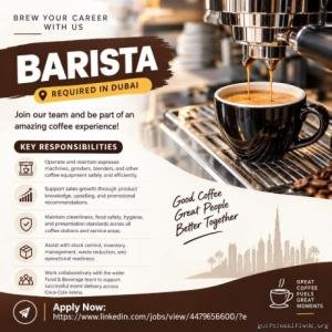 Barista Required in Dubai