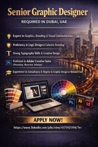 Senior Graphic Designer Required in Dubai