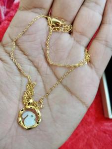18 carats gold rabbit pendant Necklaces saudi Gold