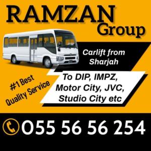 Carlift / Pick & Drop Service / Sharjah to DIP,Motor City,JVC,Studio City,Jebel Ali