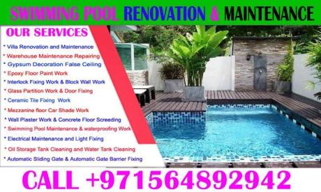 Swimming Pool Renovation Maintenance in Dubai Ajman Sharjah Ras Al khaima