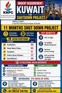 URGENT REQUIREMENT – KUWAIT | SHUTDOWN PROJECT