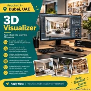 3D Visualizer Required in Dubai