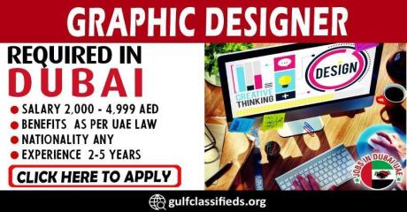 GRAPHIC DESIGNER REQUIRED IN DUBAI