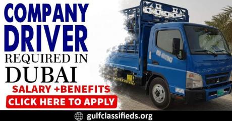COMPANY DRIVER REQUIRED IN DUBAI