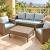 Beautiful 4-Piece Outdoor Rattan-Style Furniture Set