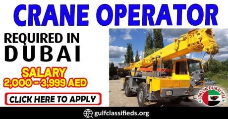 CRANE OPERATOR REQUIRED IN DUBAI