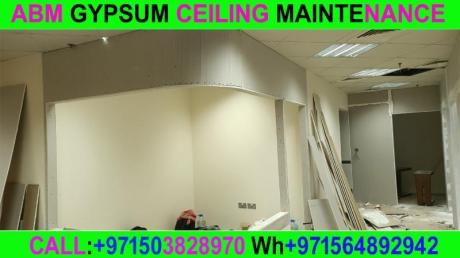 Office Gypsum Wall Partition and Painting Ajman Dubai Sharjah