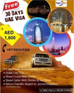 Dubai Tour Package get 1 month visa Free