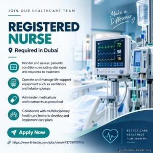 Registered Nurse Required in Dubai