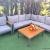 Outdoor Aluminum 6 seater L shaped garden sofa set with table Great