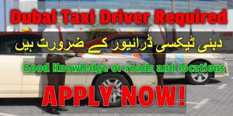 Dubai Taxi Driver Required