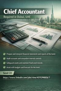 Chief accountant Required in Dubai