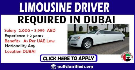 LIMOUSINE DRIVER REQUIRED IN DUBAI