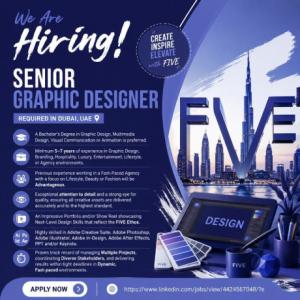 Senior Graphic Designer Required in Dubai