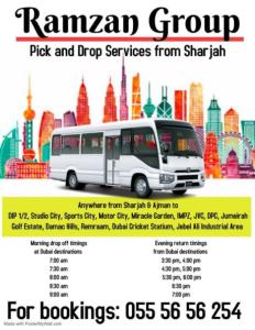 RAMZAN GROUP Passenger Transport – Sharjah to DIP & Other parts of Dubai