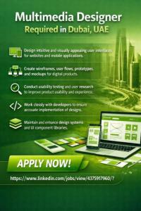 Multimedia Designer Required in Dubai