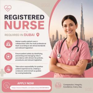 Registered Nurse Required in Dubai