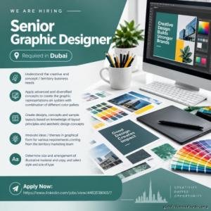 Senior Graphic Designer Required in Dubai